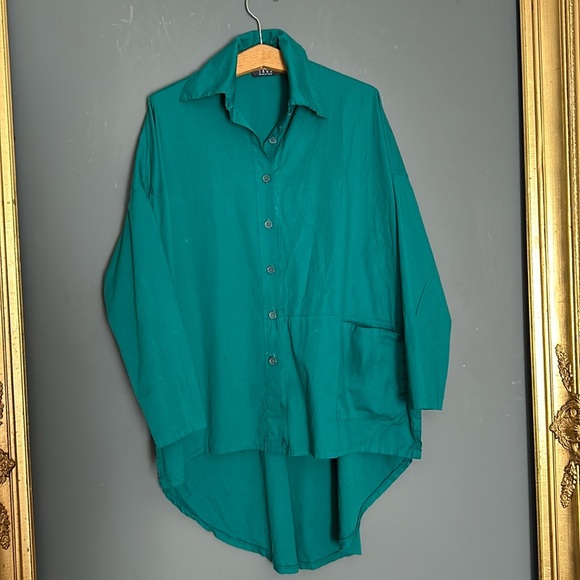 SAGA Made In Italy, one size,Hi/Low, pocket,💯Cotton, side slits & roomy - Picture 2 of 8